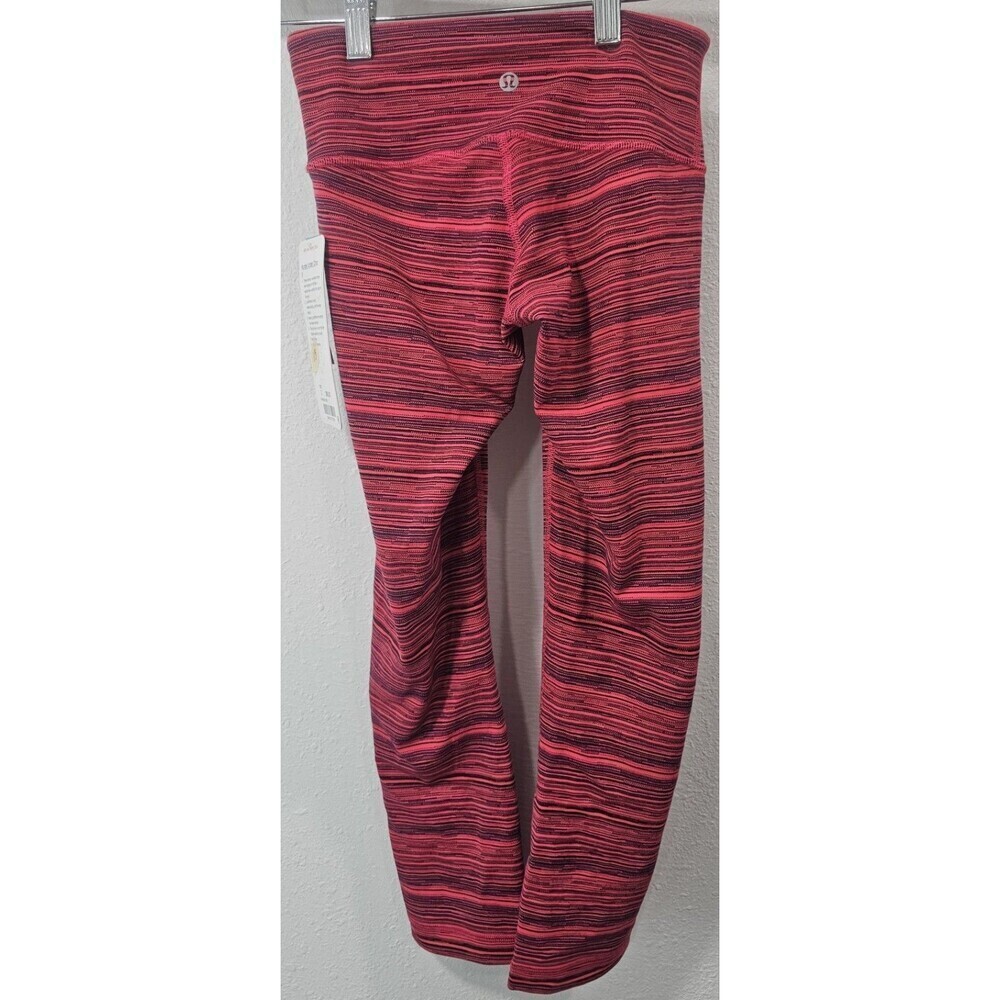 Lululemon Wunder Under Crop III Size 2 NWT Luon Yoga Mid Rise Cyber Juice Boom - Picture 2 of 9